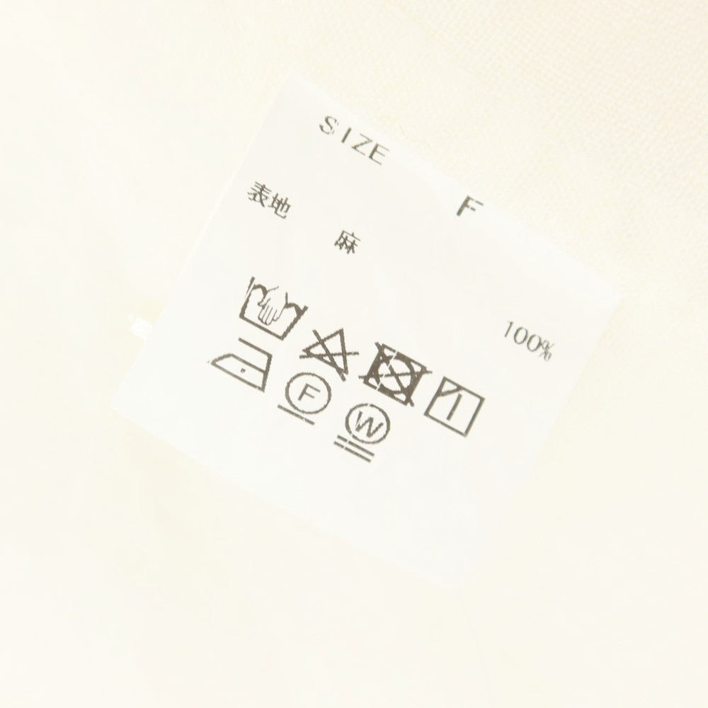 【中古】ミセイ misei リネン ボタンレス カジュアルジャケット オフホワイト【 F 】【 状態ランクB 】【 メンズ 】