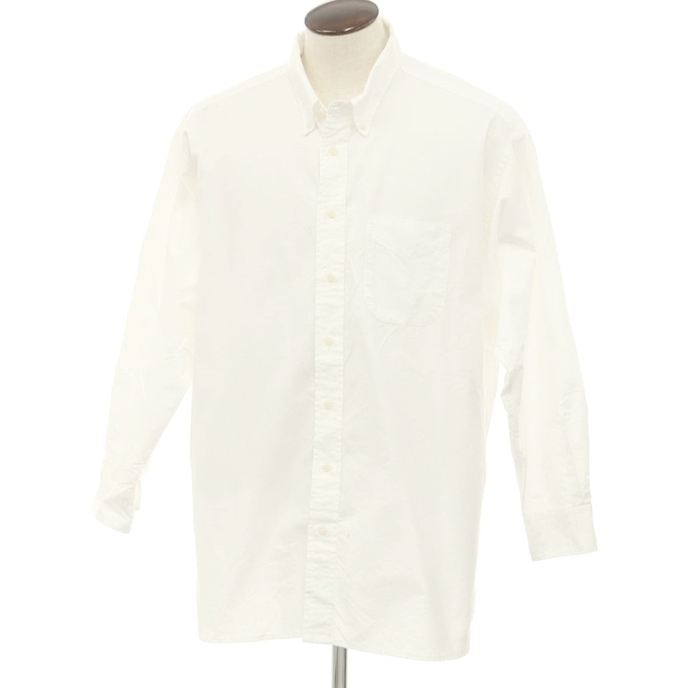【中古】ギットマンブラザーズ GITMANBROS オックスフォード コットン ボタンダウン カジュアルシャツ ホワイト【 18 1/2 】【 状態ランクB 】【 メンズ 】