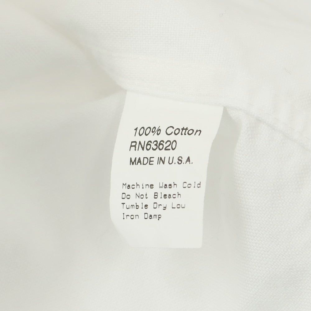 【中古】ギットマンブラザーズ GITMANBROS オックスフォード コットン ボタンダウン カジュアルシャツ ホワイト【 18 1/2 】【 状態ランクB 】【 メンズ 】