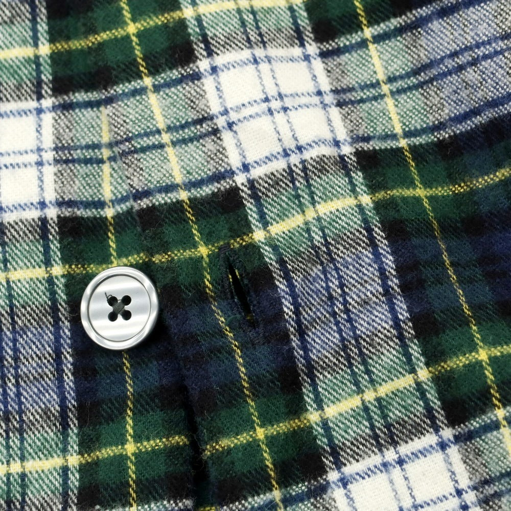 【中古】エルエルビーン L.L.Bean コットン フランネル チェック オープンカラー パジャマシャツ グリーンxネイビー【 L 】【 状態ランクB 】【 メンズ 】