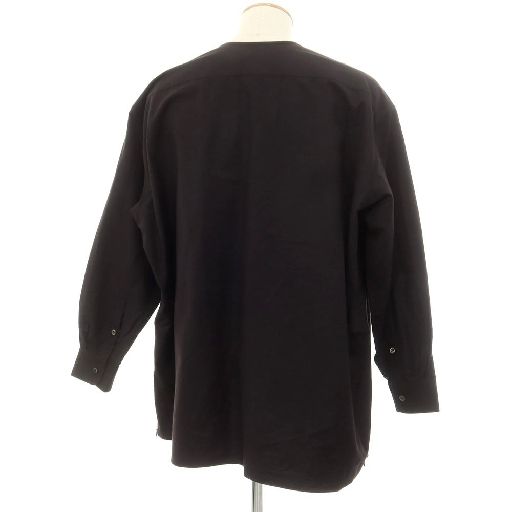 【中古】リバーバレイト REVERBERATE コットン クルーネック プルオーバー カジュアルシャツ ブラック【 38 】【 状態ランクB 】【 メンズ 】