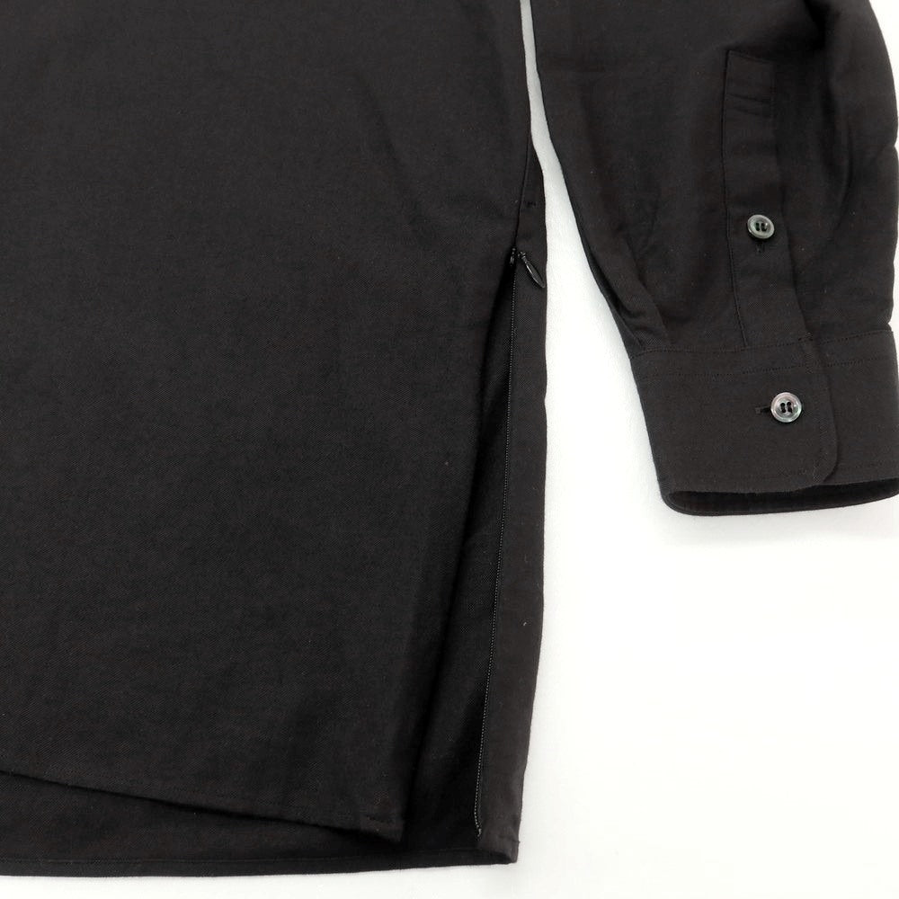 【中古】リバーバレイト REVERBERATE コットン クルーネック プルオーバー カジュアルシャツ ブラック【 38 】【 状態ランクB 】【 メンズ 】