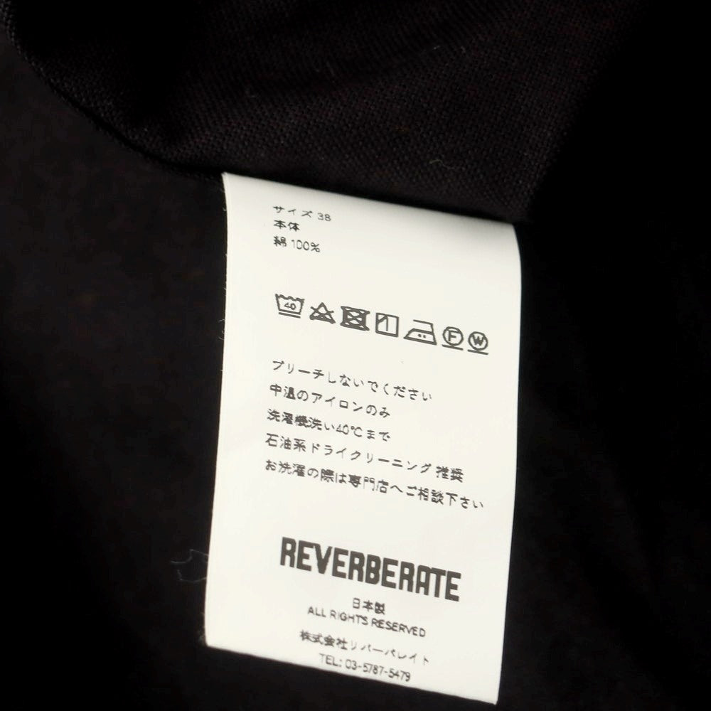 【中古】リバーバレイト REVERBERATE コットン クルーネック プルオーバー カジュアルシャツ ブラック【 38 】【 状態ランクB 】【 メンズ 】