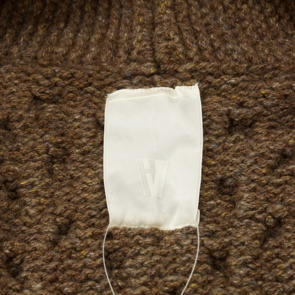 【中古】ヒューベント HUM VENT ローゲージ ウール系 ショールカラー カーディガン ブラウン【 表記なし(M位) 】【 状態ランクB 】【 メンズ 】