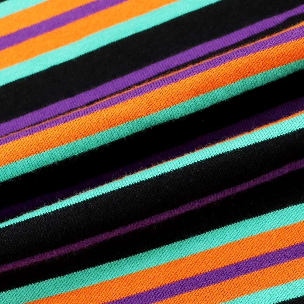 【中古】ロトル ROTOL コットン系 ボーダー クルーネック 長袖Tシャツ ブラックxマルチカラー【 1 】【 状態ランクB 】【 メンズ 】