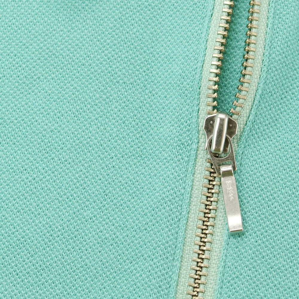 【中古】リバーバレイト REVERBERATE ZIP LONG SLEEVE POLO コットン 鹿の子 ハーフジップ 長袖ポロシャツ ミントグリーン系【 2 】【 状態ランクA 】【 メンズ 】