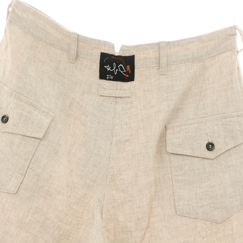 【中古】ウィローパンツ WILLOW PANTS リネンポリエステル ショートパンツ ベージュ【 1 】【 状態ランクB 】【 メンズ 】