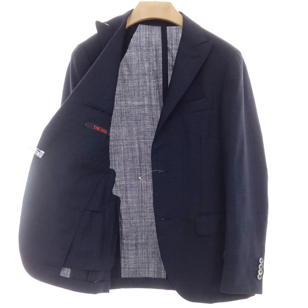 【中古】ザ ジジ THE GIGI ウール 2つボタンスーツ ネイビー【 46 】【 状態ランクB 】【 メンズ 】