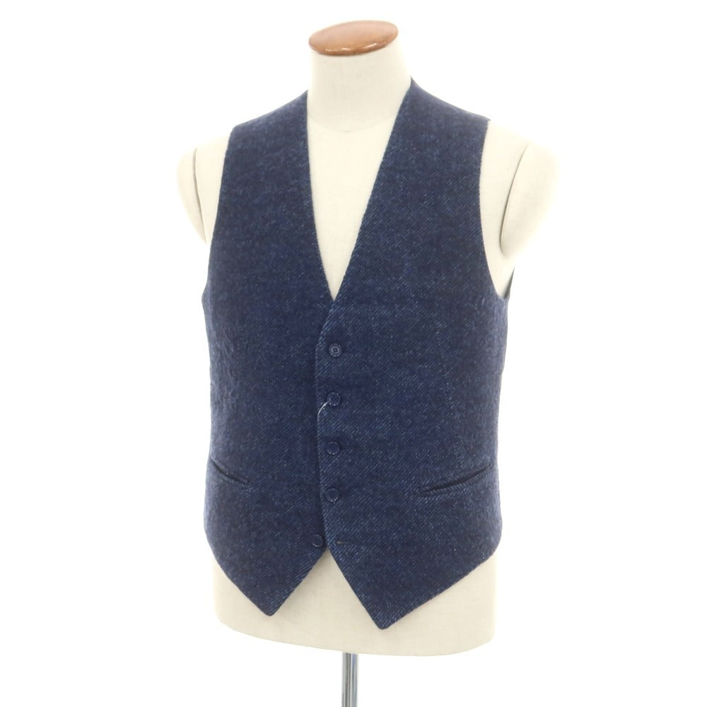 【中古】タリアトーレ TAGLIATORE ウールナイロン ドレス系ジレ ベスト ネイビーブルー【 46 】【 状態ランクB 】【 メンズ 】