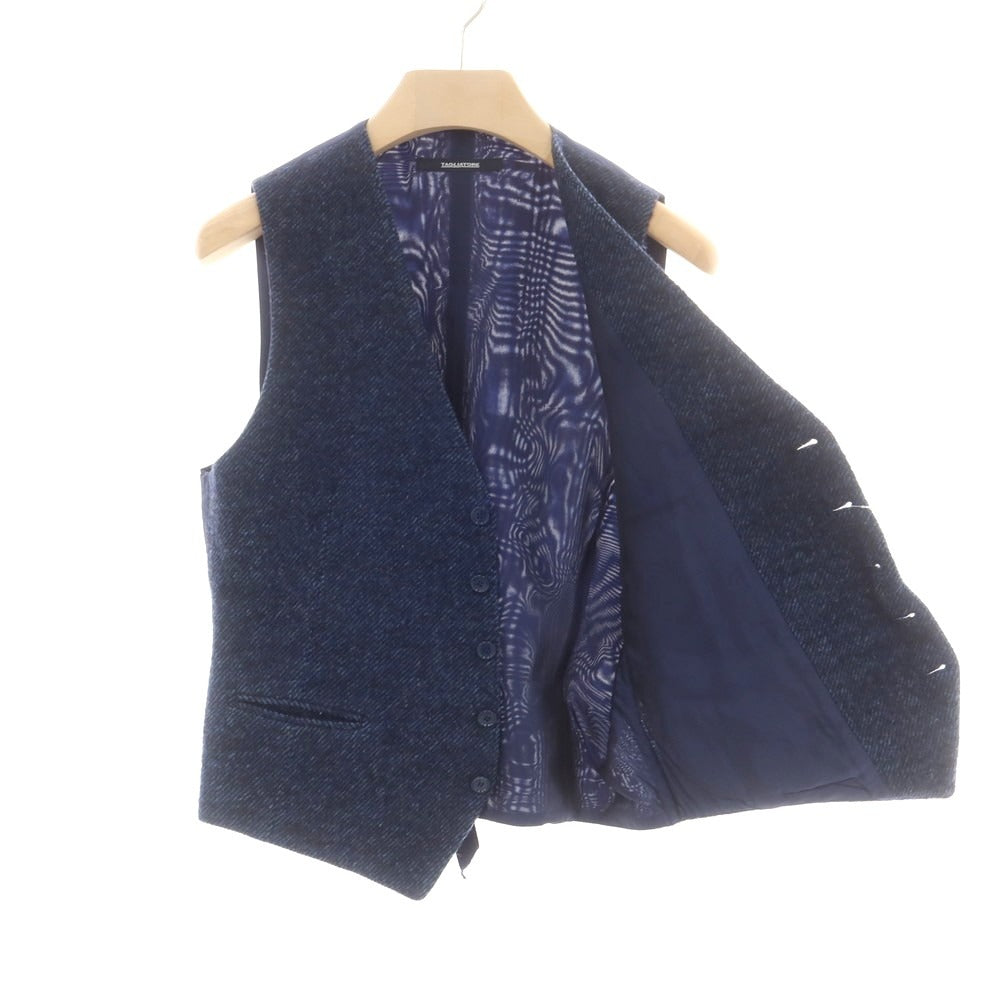 【中古】タリアトーレ TAGLIATORE ウールナイロン ドレス系ジレ ベスト ネイビーブルー【 46 】【 状態ランクB 】【 メンズ 】