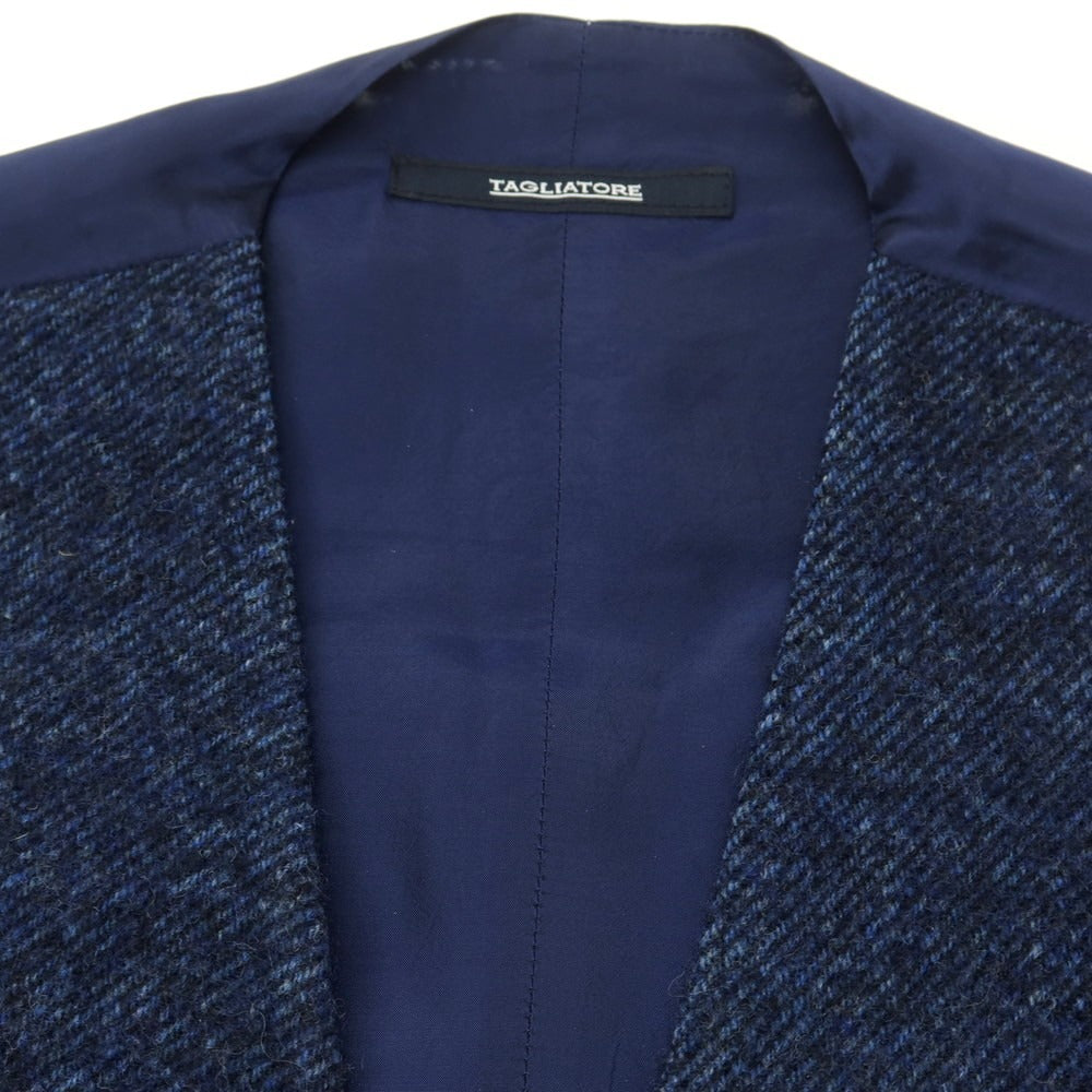 【中古】タリアトーレ TAGLIATORE ウールナイロン ドレス系ジレ ベスト ネイビーブルー【 46 】【 状態ランクB 】【 メンズ 】