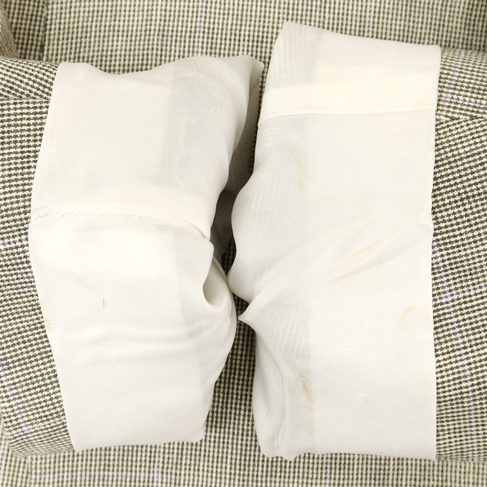 【中古】ポロ ラルフローレン Polo Ralph Lauren チェック リネンウール 3B テーラードジャケット グレーxラベンダー【 40L 】【 状態ランクB 】【 メンズ 】