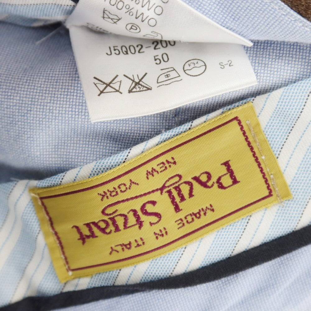 【中古】ポールスチュアート PAUL STUART ウール ドレススラックスパンツ ブラウン【 50 】【 状態ランクB 】【 メンズ 】