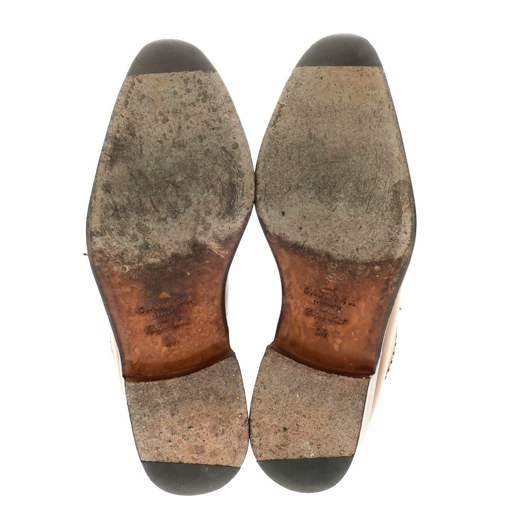 【中古】カルミナ CARMINA セミブローグ ドレスシューズ ブラウン【 9 1/2 】【 状態ランクC 】【 メンズ 】