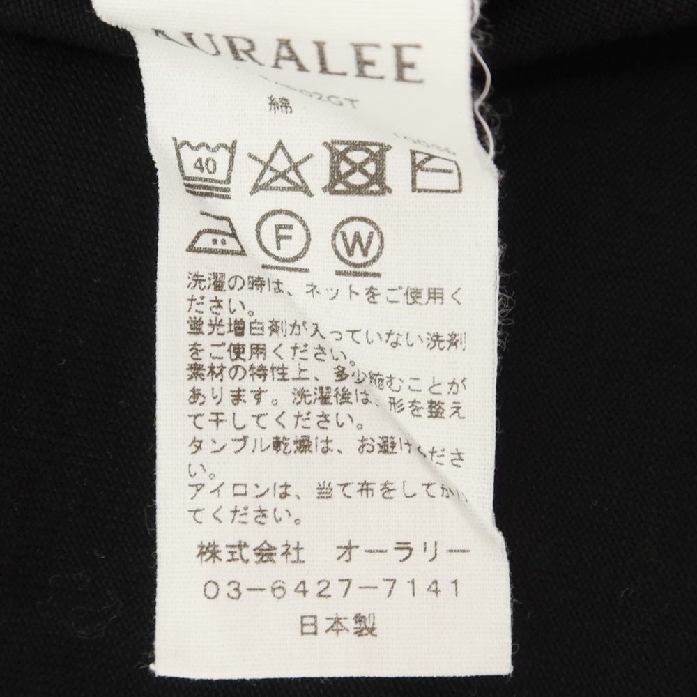 【中古】オーラリー AURALEE コットン ハイネック 長袖Tシャツ ブラック【 4 】【 状態ランクB 】【 メンズ 】