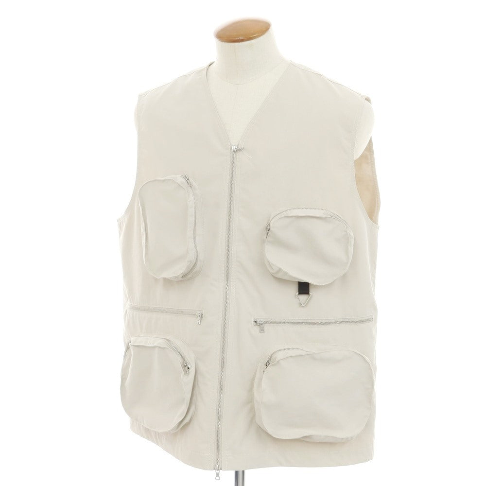 【中古】ザ ダファー アンド ネフューズ The DUFFER N NEPHEWS 2025年春夏 ポリエステル ワイドシルエット ジレ ベスト ライトサンドベージュ【 M 】【 状態ランクA 】【 メンズ 】