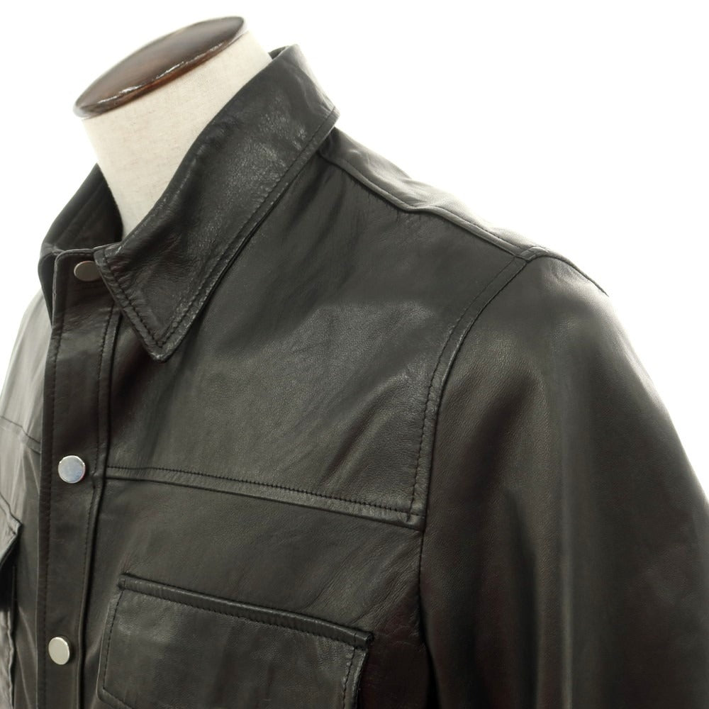 【中古】ガッザリーニ GAZZARRINI レザーブルゾン ブラック【 52 】【 状態ランクB 】【 メンズ 】