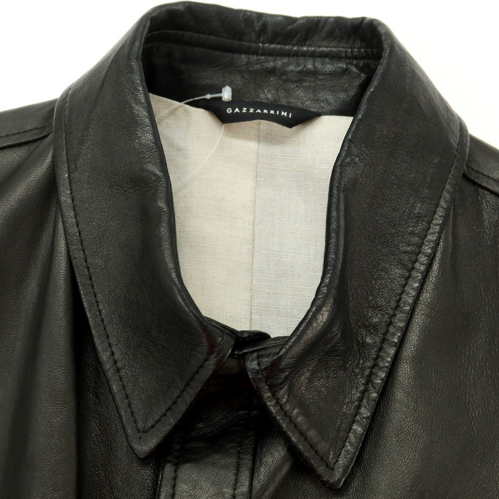 【中古】ガッザリーニ GAZZARRINI レザーブルゾン ブラック【 52 】【 状態ランクB 】【 メンズ 】