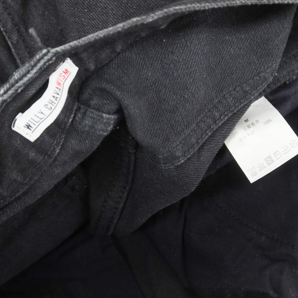 【中古】ウィリー チャバリア WILLY CHAVARRIA WISM別注 コットン ジーンズ デニムパンツ ブラック【 M 】【 状態ランクB 】【 メンズ 】