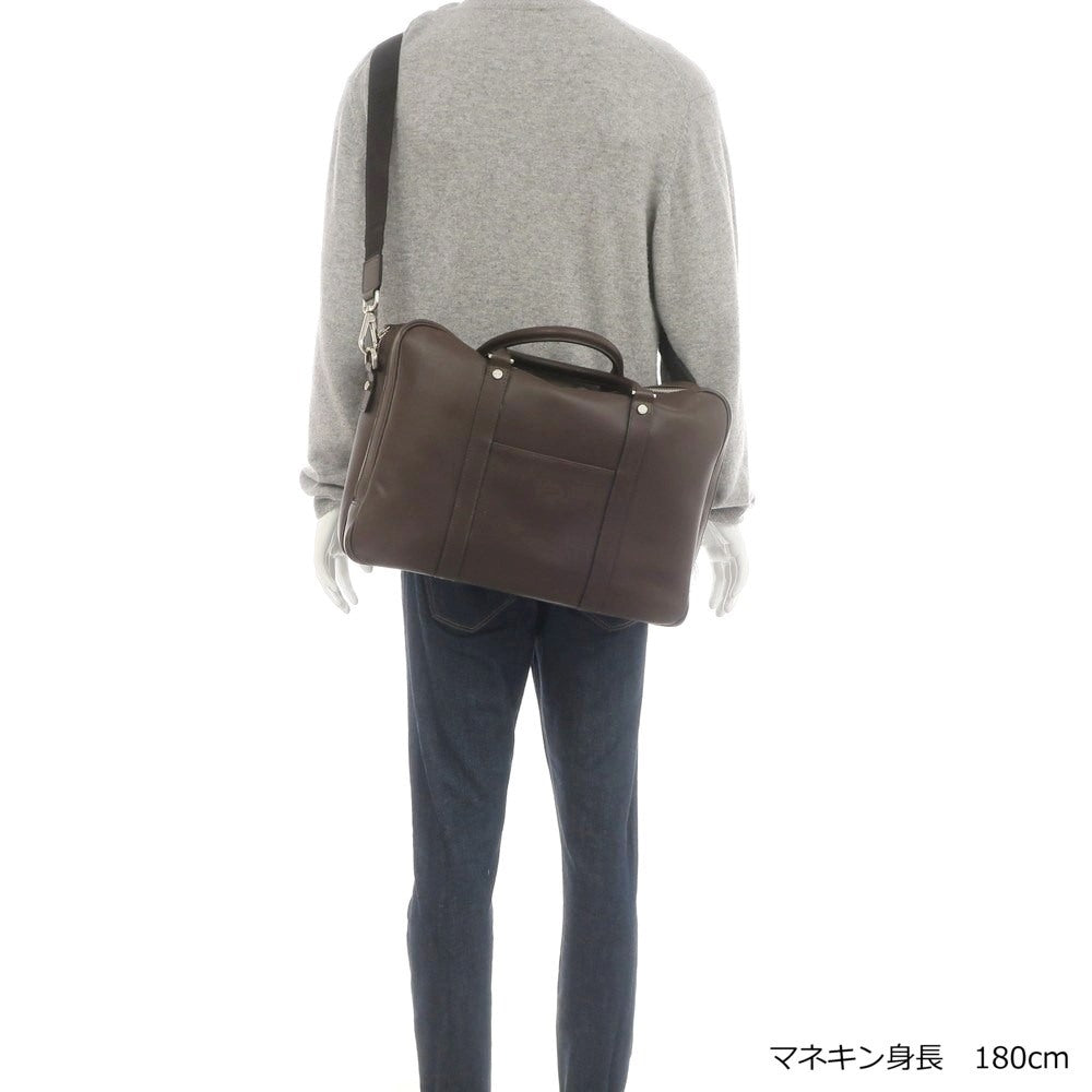 【中古】デュカート デ ミラノ Ducato di MILANO 型押しレザー ブリーフケース ブラウン【 状態ランクB 】【 メンズ 】