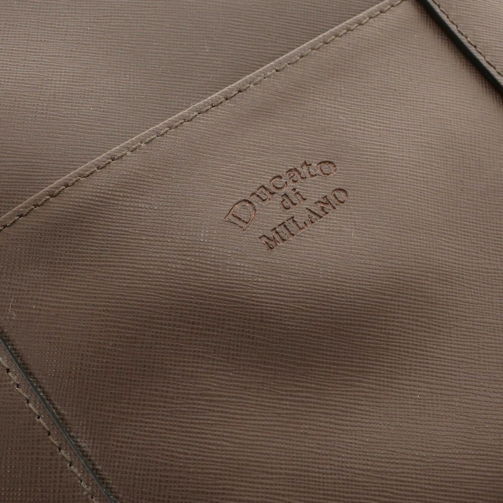 【中古】デュカート デ ミラノ Ducato di MILANO 型押しレザー ブリーフケース ブラウン【 状態ランクB 】【 メンズ 】