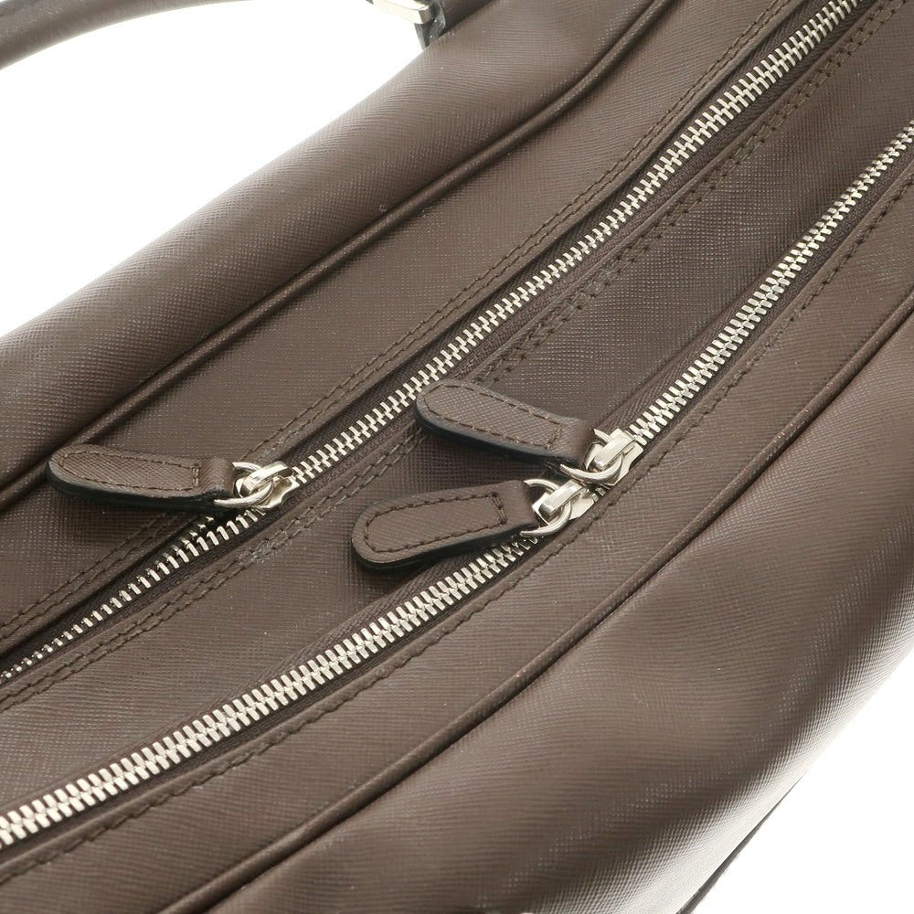 【中古】デュカート デ ミラノ Ducato di MILANO 型押しレザー ブリーフケース ブラウン【 状態ランクB 】【 メンズ 】