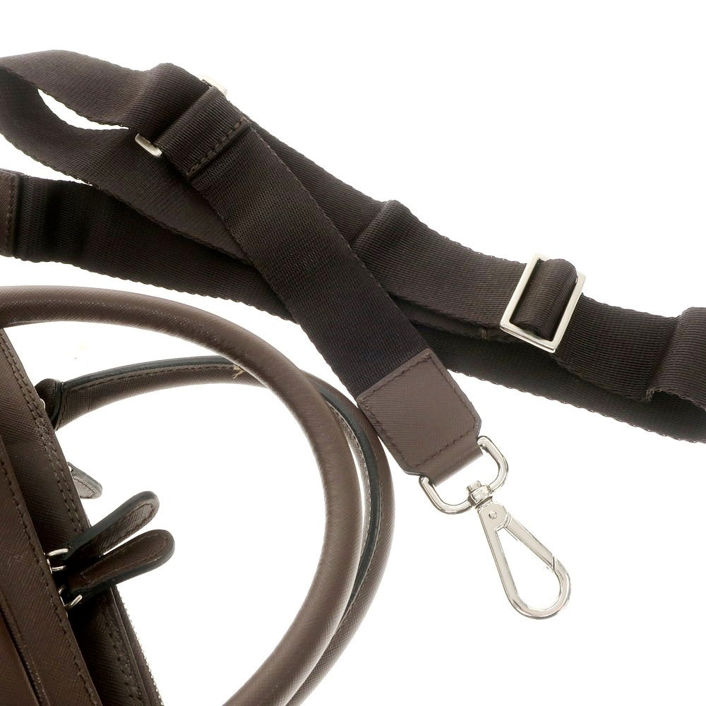 【中古】デュカート デ ミラノ Ducato di MILANO 型押しレザー ブリーフケース ブラウン【 状態ランクB 】【 メンズ 】