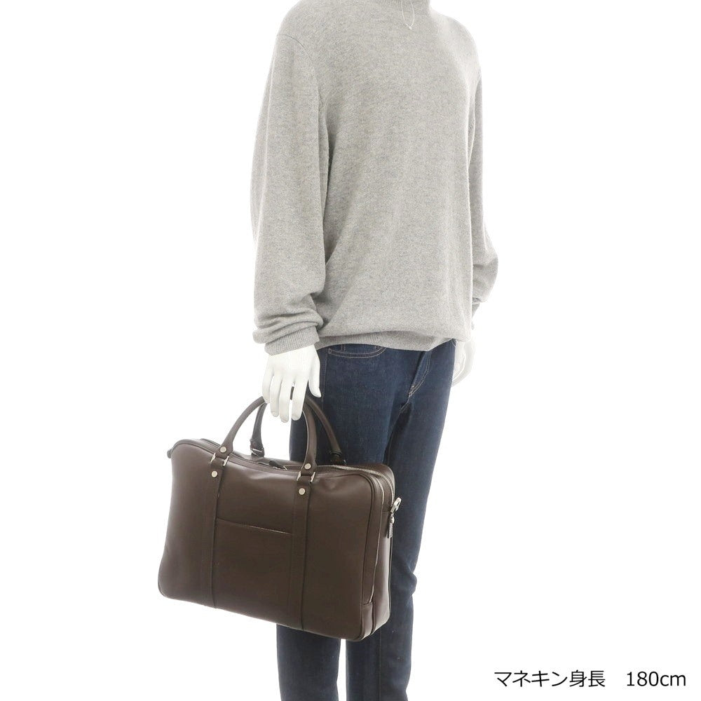 【中古】デュカート デ ミラノ Ducato di MILANO 型押しレザー ブリーフケース ブラウン【 状態ランクB 】【 メンズ 】