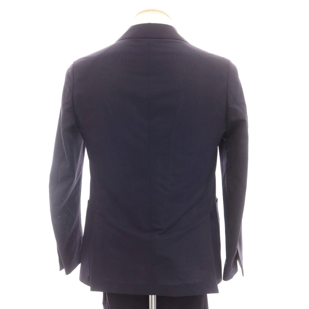 【中古】ラルディーニ LARDINI easywear ポリエステル 3つボタンスーツ ネイビー【 44 】【 状態ランクB 】【 メンズ 】