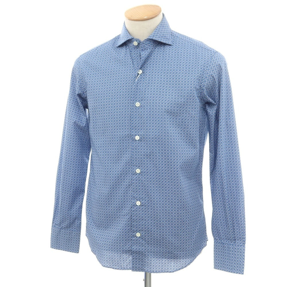 【中古】エンメ テ エンネ Emme te. Enne コットン カジュアルシャツ ブルーxホワイト【 XS 】【 状態ランクA 】【 メンズ 】