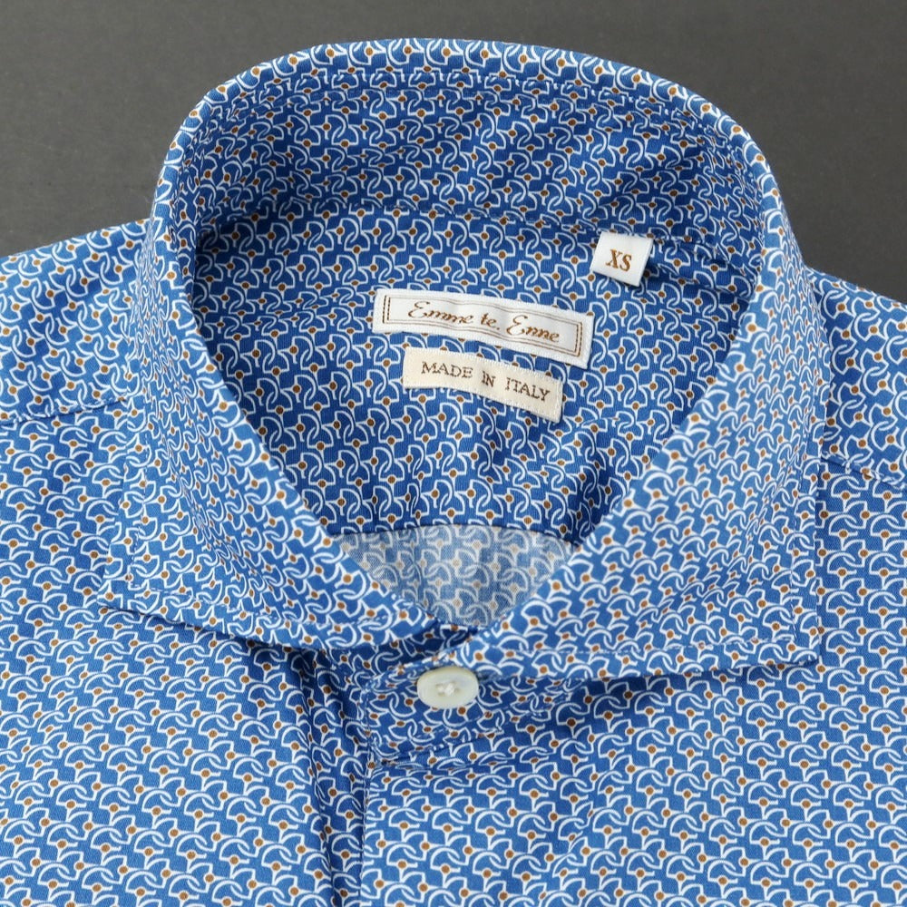 【中古】エンメ テ エンネ Emme te. Enne コットン カジュアルシャツ ブルーxホワイト【 XS 】【 状態ランクA 】【 メンズ 】