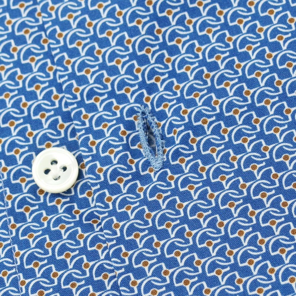 【中古】エンメ テ エンネ Emme te. Enne コットン カジュアルシャツ ブルーxホワイト【 XS 】【 状態ランクA 】【 メンズ 】