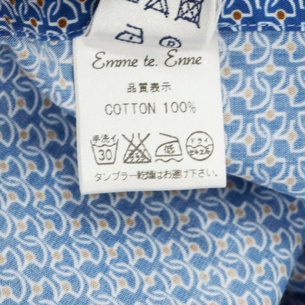 【中古】エンメ テ エンネ Emme te. Enne コットン カジュアルシャツ ブルーxホワイト【 XS 】【 状態ランクA 】【 メンズ 】