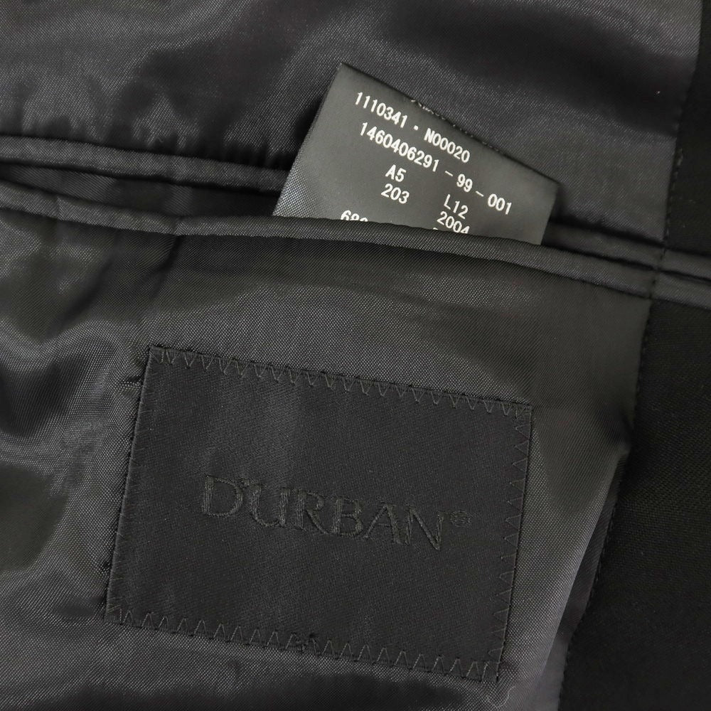 【中古】ダーバン D’URBAN ウール 4B ダブル テーラードジャケット ブラック【 A5 (M位) 】【 状態ランクB 】【 メンズ 】