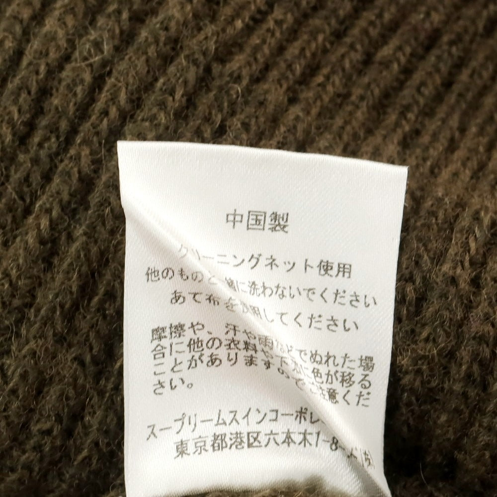 【中古】バブアー Barbour ミドルゲージ ウールナイロン クルーネック プルオーバーニット オリーブ【 36 】【 状態ランクB 】【 メンズ 】