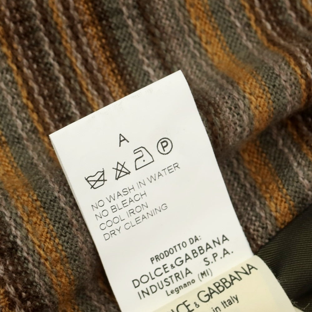 【中古】ドルチェアンドガッバーナ DOLCE&GABBANA ウールコットン コーデュロイ カジュアル系ジレ ベスト オリーブブラウン系【 48 】【 状態ランクB 】【 メンズ 】