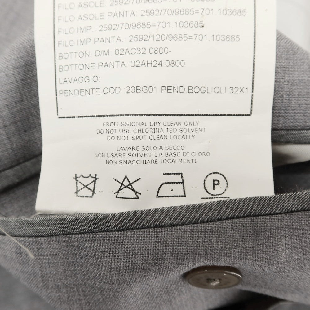 【中古】ボリオリ BOGLIOLI DOVER ウール 3つボタンスーツ グレー【 46 】【 状態ランクD 】【 メンズ 】