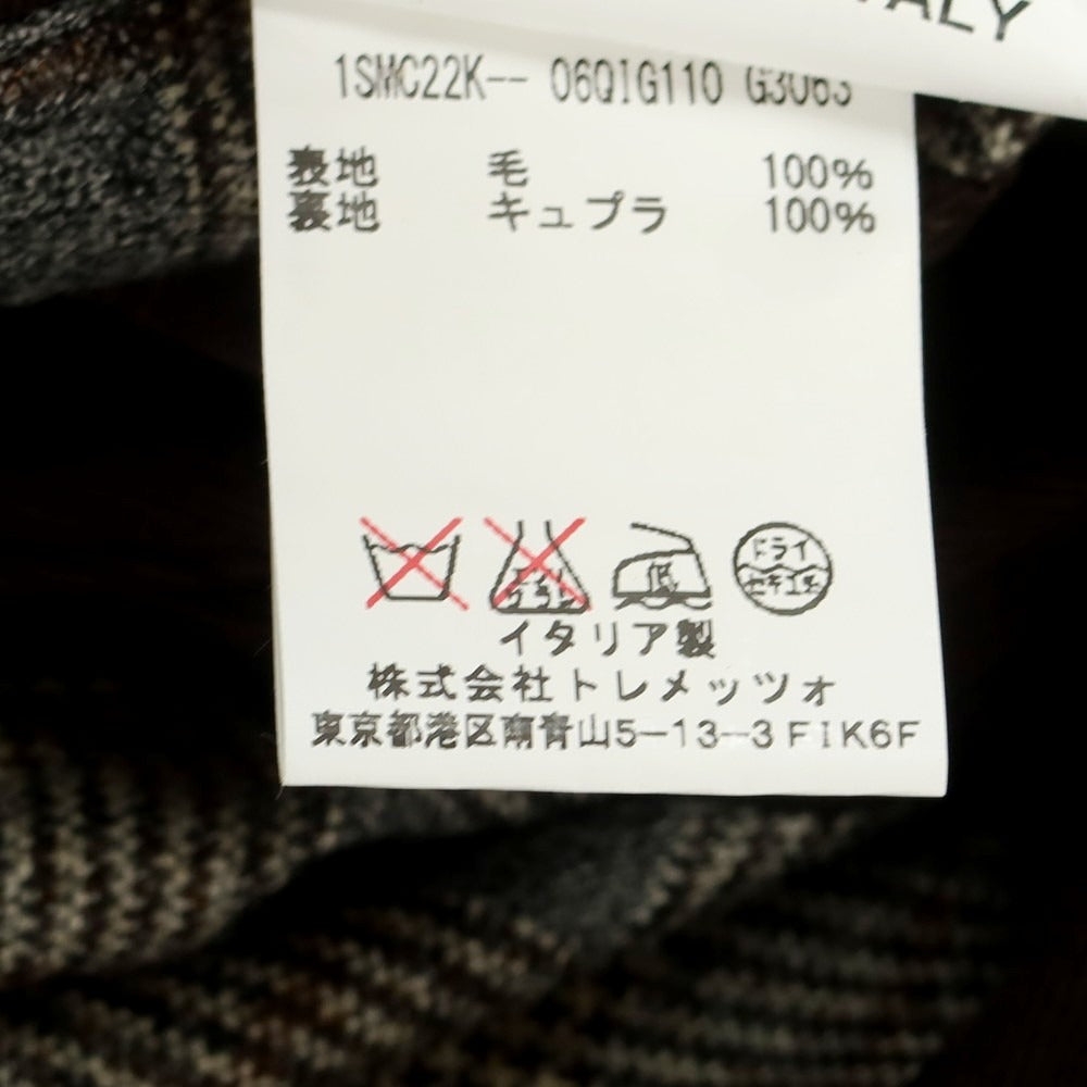 【中古】タリアトーレ TAGLIATORE ウール チェック エルボーパッチ テーラードジャケット グレーxライトベージュ【 44 】【 状態ランクC 】【 メンズ 】