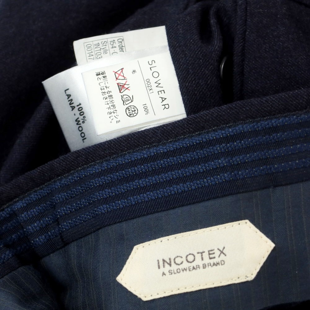 【中古】インコテックス INCOTEX SUPER100’S ウール ドレススラックスパンツ ネイビー【 44 】【 状態ランクB 】【 メンズ 】