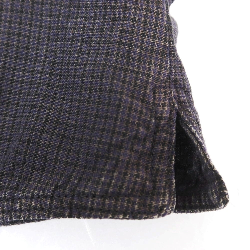 【中古】ラルディーニ LARDINI コットンリネン チェック ジレ ベスト ダークグレー【 44 】【 状態ランクC 】【 メンズ 】