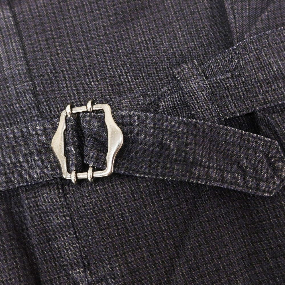【中古】ラルディーニ LARDINI コットンリネン チェック ジレ ベスト ダークグレー【 44 】【 状態ランクC 】【 メンズ 】