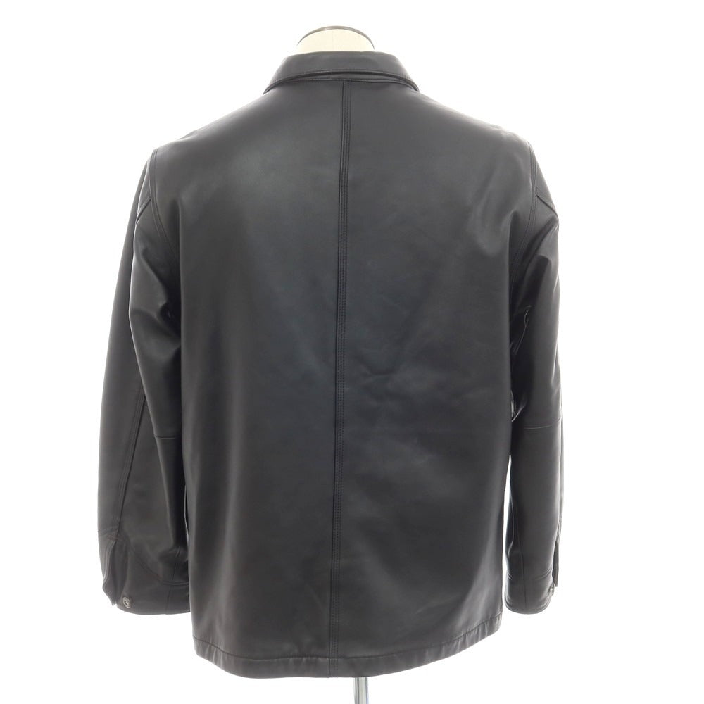 【中古】ハフ HUF × SCHOTT ラムレザーブルゾン ワークジャケット  ブラック【 L 】【 状態ランクA 】【 メンズ 】