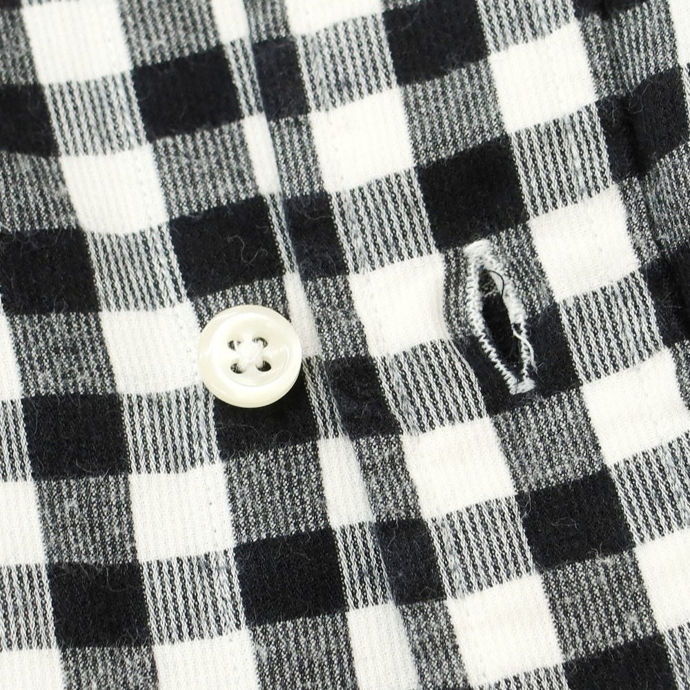 【中古】ケネスフィールド KENNETH FIELD コットン ギンガムチェック ボタンダウン カジュアルシャツ ブラックxホワイト【 XS 】【 状態ランクB 】【 メンズ 】