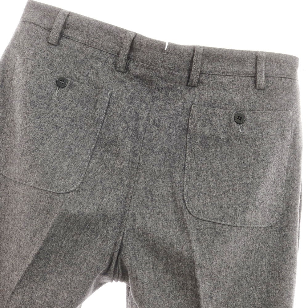 【中古】ジェルマーノ GERMANO SUPER100’S ウール カジュアルスラックスパンツ グレー【 48 】【 状態ランクC 】【 メンズ 】