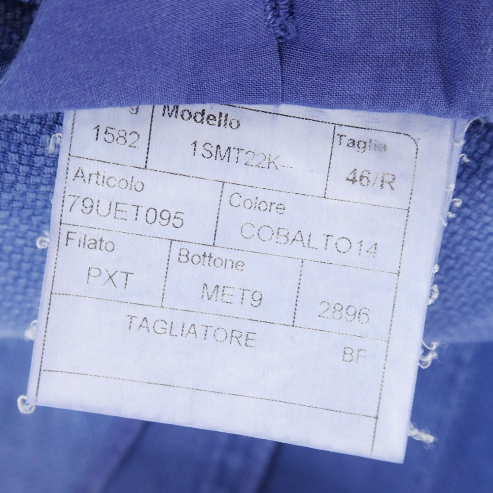【中古】タリアトーレ TAGLIATORE リネンコットン テーラードジャケット ブルー【 46 】【 状態ランクC 】【 メンズ 】