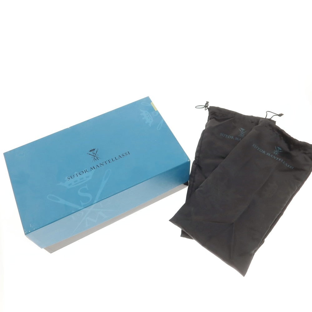 【中古】ストールマンテラッシ SUTOR MANTELLASSI レースアップ ブーツ ダークブラウン×カーキ【 40 1/2 】【 状態ランクB 】【 メンズ 】