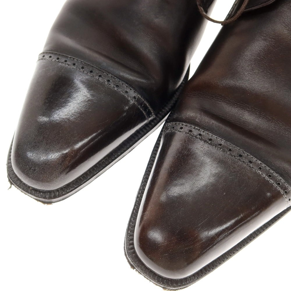 【中古】ストールマンテラッシ SUTOR MANTELLASSI レースアップ ブーツ ダークブラウン×カーキ【 40 1/2 】【 状態ランクB 】【 メンズ 】