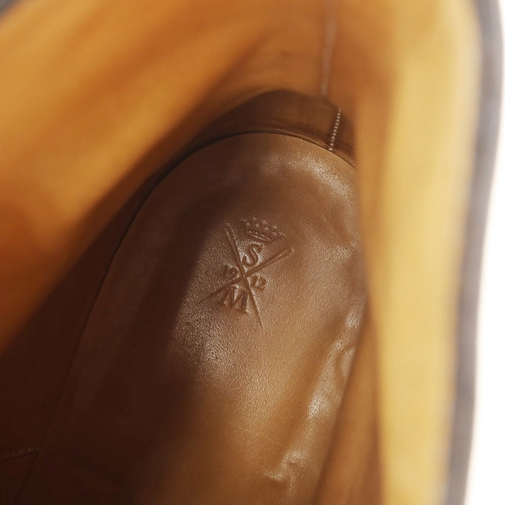 【中古】ストールマンテラッシ SUTOR MANTELLASSI レースアップ ブーツ ダークブラウン×カーキ【 40 1/2 】【 状態ランクB 】【 メンズ 】