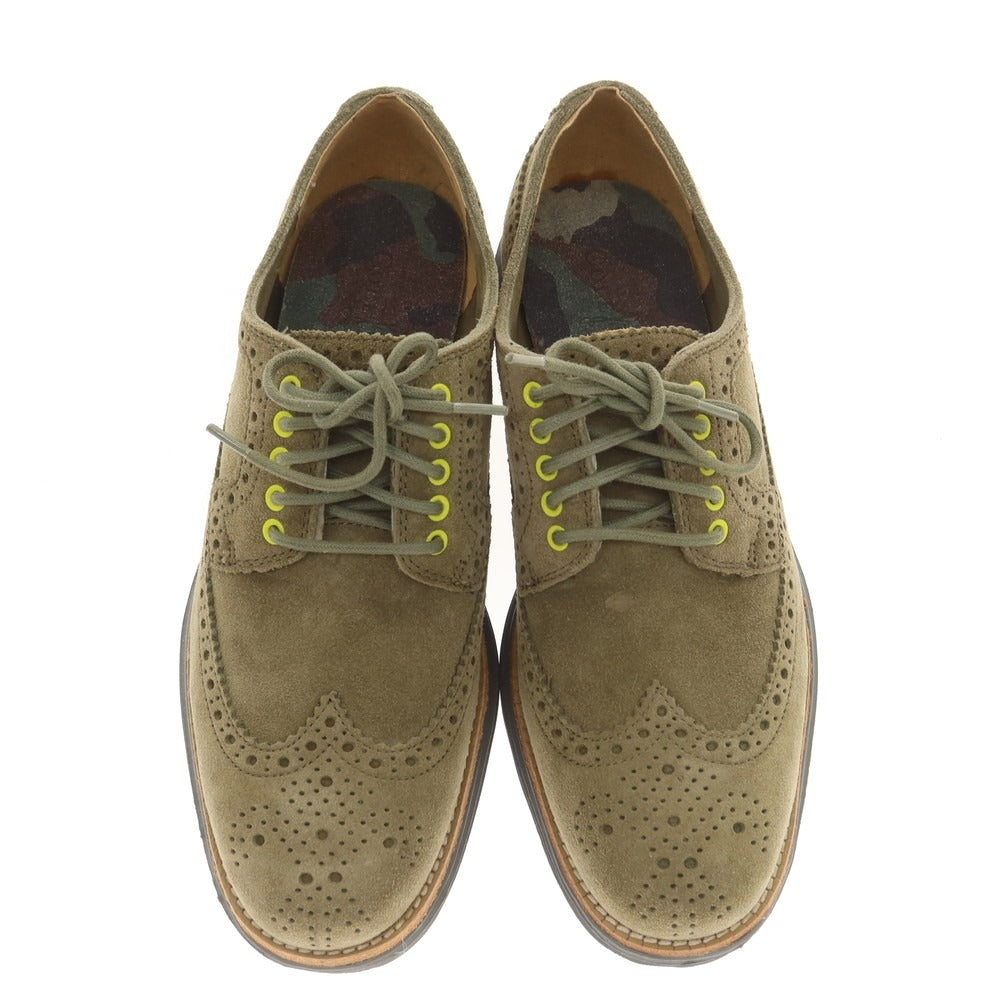 【中古】コールハーン COLE HAAN ルナグランド クードゥースエード ウイングチップ スニーカー オリーブ【 7.5 】【 状態ランクB 】【 メンズ 】