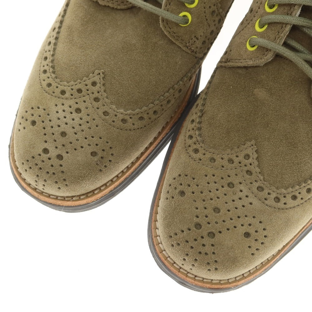 【中古】コールハーン COLE HAAN ルナグランド クードゥースエード ウイングチップ スニーカー オリーブ【 7.5 】【 状態ランクB 】【 メンズ 】